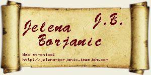 Jelena Borjanić vizit kartica